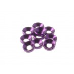 S69257 Arandela conica alumino 4 mm - 10 pcs - Purpura