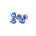 S69244 Tuerca Autoblocante Solapa Aluminio 4mm -5 pcs Azul