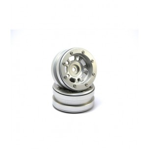 Beadlock Wheels PT- Distractor Silver/Silver 1.9 (2 Pcs)