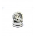 Beadlock Wheels PT- Distractor Silver/Silver 1.9 (2 Pcs)