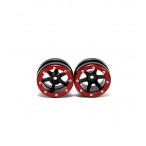 Beadlock Wheels PT- Slingshot Black/Red 1.9 (2 Pcs)