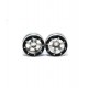 Beadlock Wheels PT- Wave Silver/Black 1.9 (2 Pcs)