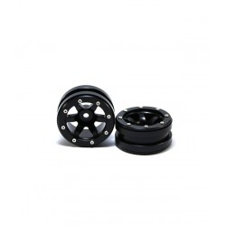 Beadlock Wheels PT- Wave Black/Black 1.9 (2 Pcs)