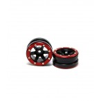 Beadlock Wheels PT- Wave Black/Red 1.9 (2 Pcs)
