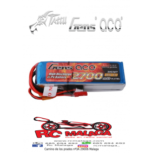 Gens ace 2700mAh 11.1V TX 3S1P Lipo Battery pack with Futaba/JST-XHR/JST-SYP