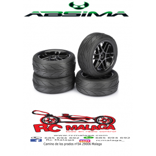 Juego de ruedas Onroad "6 Spoke / Profile" negro 1:10 (4 piezas)