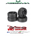 Juego de ruedas Onroad "6 Spoke / Profile" negro 1:10 (4 piezas)