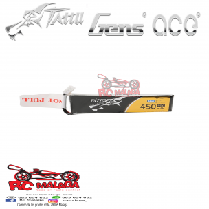 Tattu 450mAh 95C 3.8V HV 1S1P Batería de lipo con JST-PHR Tamaño de enchufe largo