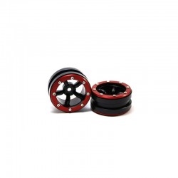 BEADLOCK WHEELS PT-SAFARI BLACK/RED 1.9 (2 PCS)