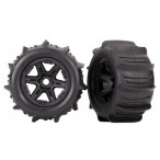 Neumáticos y ruedas, ensamblados, pegados (ruedas negras de 3,8', neumáticos de paleta, inserciones de espuma)