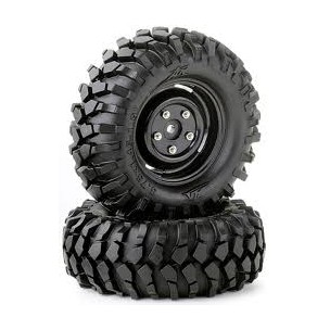 Tire set Crawler 96mm black scale rim