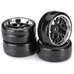 Wheel Set Drift LP" Comb/Profile Black 1:10