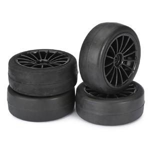 Juego de ruedas Onroad "15 spoke / Slick" negro 