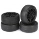 Juego de ruedas Onroad "15 spoke / Slick" negro 