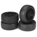 Juego de ruedas Onroad "15 spoke / Slick" negro 