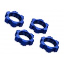 TUERCAS DE RUEDA, ESTRIADAS, 17 MM, DENTADAS (ANODIZADAS EN AZUL) (4)