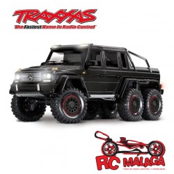 Camión eléctrico Traxxas TRX-6 Mercedes-Benz G 63 AMG, 6x6, sin clip, color negro